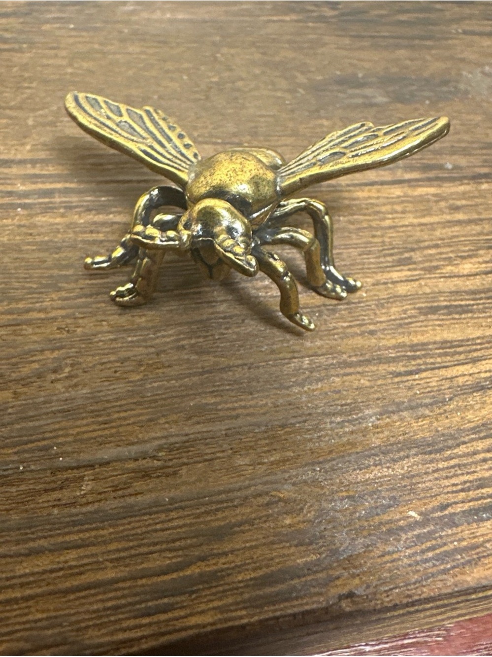 Miniature Brass Bee Figurine Collectible - Picture 3 of 7